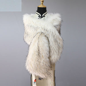 Luxury Faux Fur Shawl – Warm & Elegant Winter Wrap