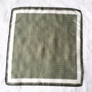 Square Imitated Silk Scarf – Geometric Pattern