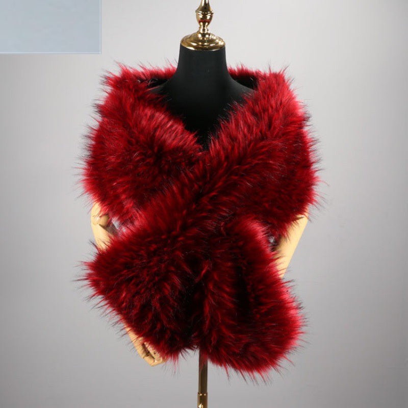 Luxury Faux Fur Shawl – Warm & Elegant Winter Wrap