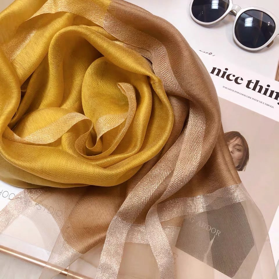 Elegant Mulberry Silk Scarf – Lightweight Fashion Wrap for Women