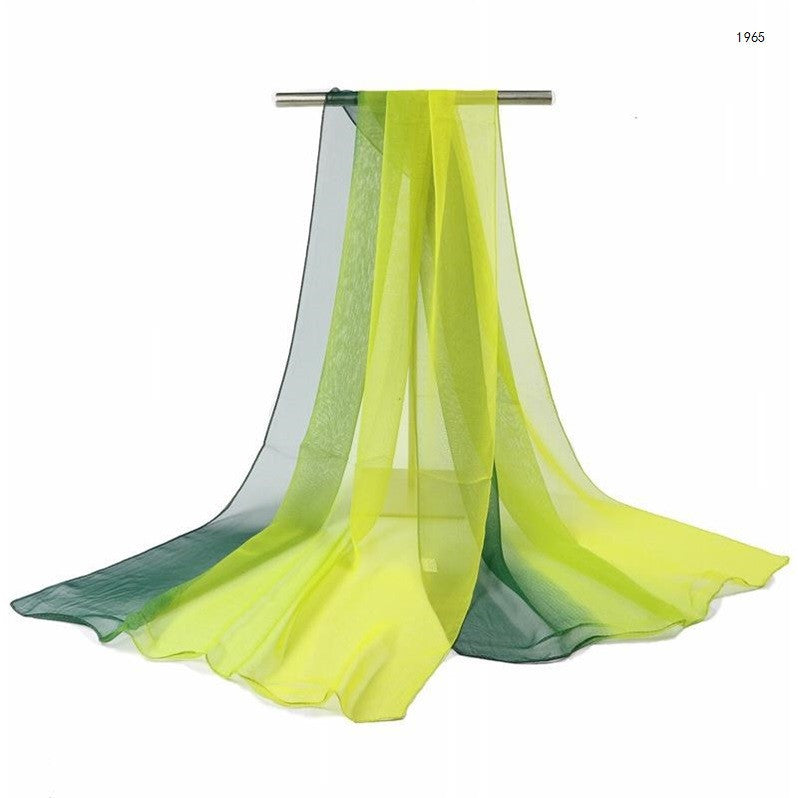 Luxury Gradient Silk Shawl – Elegant & Lightweight Fashion Wrap for All Seasons