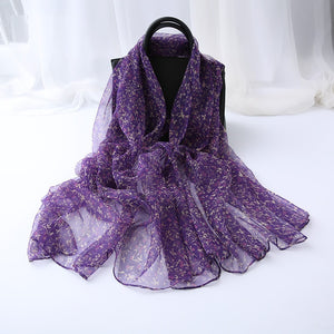 Ladies' Fashion Versatile Decorative Silk Scarf – Elegant & Chic