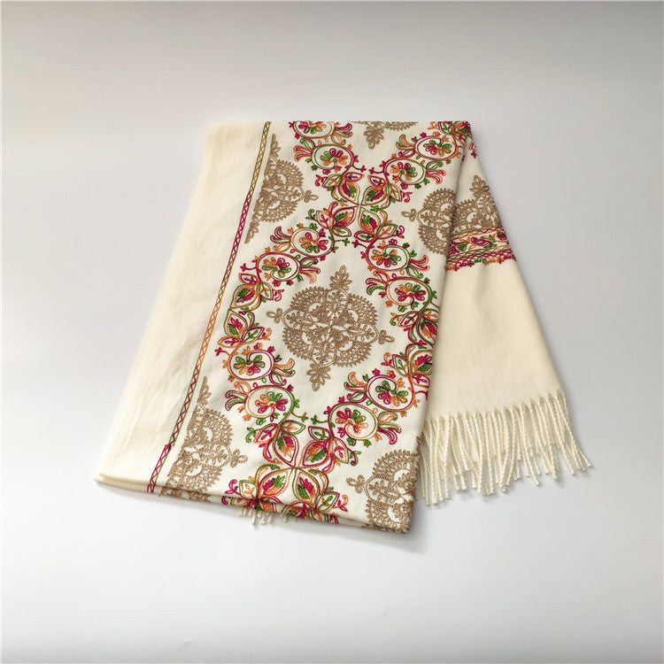 Unisex Imitation Cashmere Scarf – Soft, Warm & Stylish Tie-Dye Wrap with Tassels