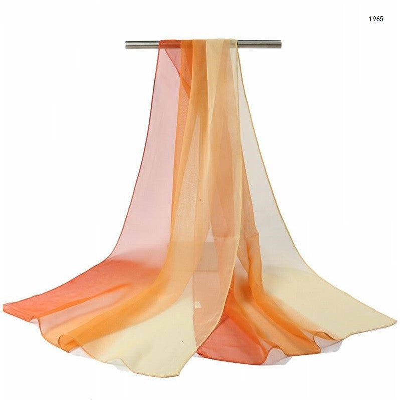 Luxury Gradient Silk Shawl – Elegant & Lightweight Fashion Wrap for All Seasons