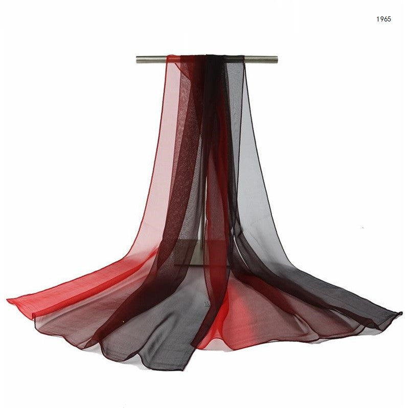 Luxury Gradient Silk Shawl – Elegant & Lightweight Fashion Wrap for All Seasons