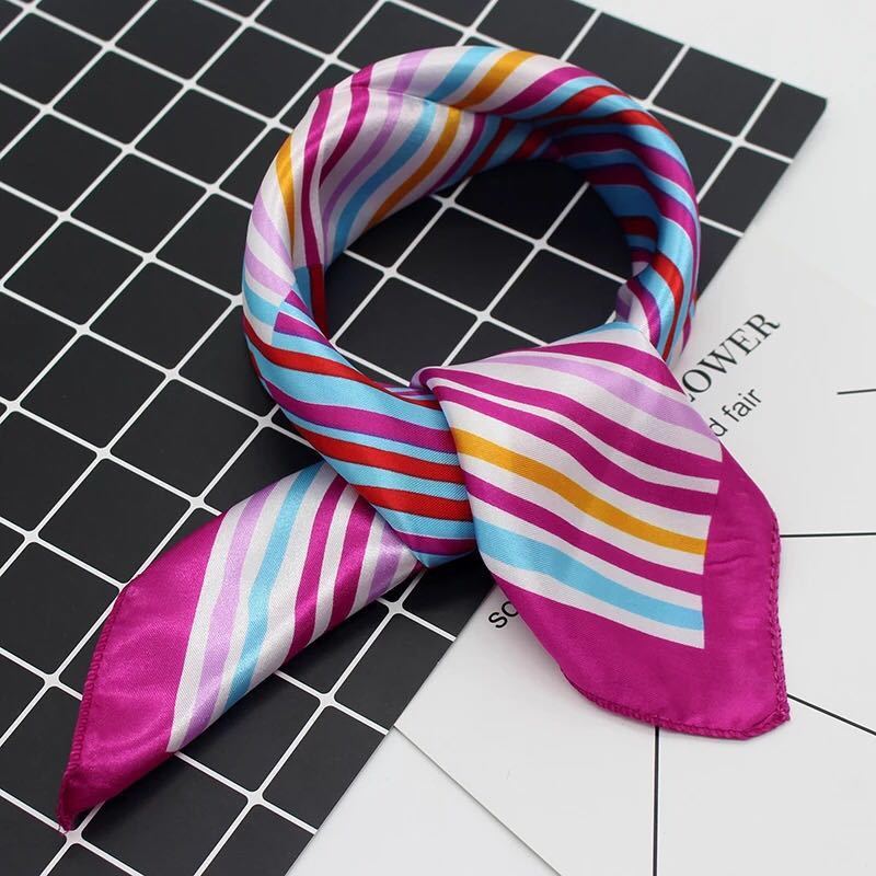 Versatile Small Silk Square Scarf 50cm  – Elegant Fashion Accessory