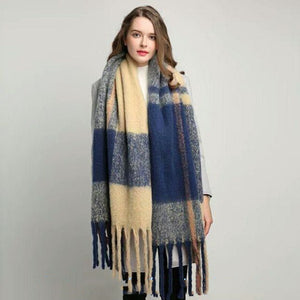 Autumn & Winter Warm Tassel Scarf for Women – Cozy & Stylish Wrap