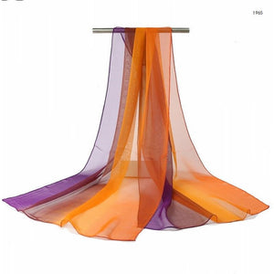 Luxury Gradient Silk Shawl – Elegant & Lightweight Fashion Wrap for All Seasons