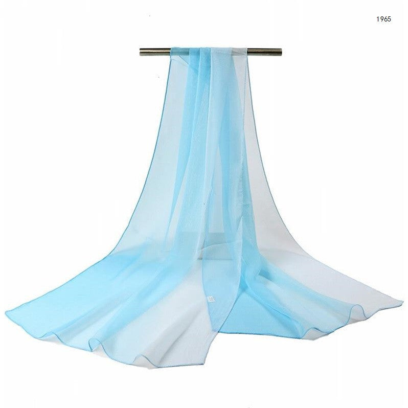 Luxury Gradient Silk Shawl – Elegant & Lightweight Fashion Wrap for All Seasons
