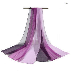 Luxury Gradient Silk Shawl – Elegant & Lightweight Fashion Wrap for All Seasons
