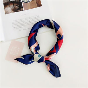 Elegant Printed Satin Scarf – Chic & Versatile Accessory
