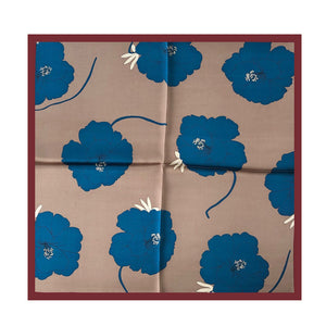 Floral Silk Scarf – Elegant & Lightweight Square Scarf (53cm)