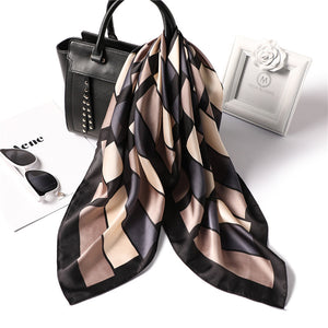Elegant Decorative Silk Scarf – Stylish 70x70cm Square Wrap for Women