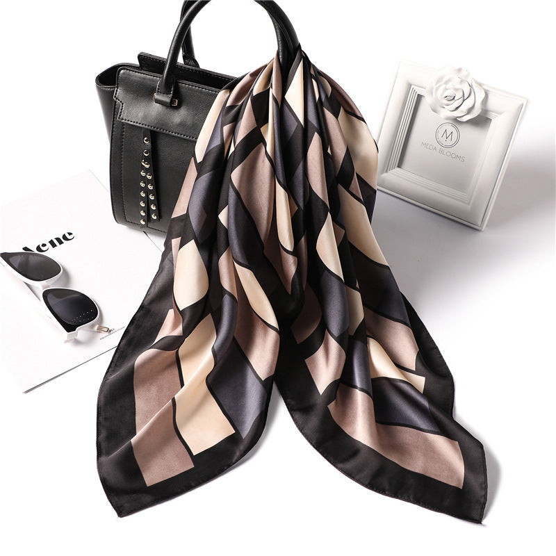 Elegant Decorative Silk Scarf – Stylish 70x70cm Square Wrap for Women