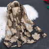 Hollow Cut Organza Silk Scarf – Lightweight & Stylish for Women