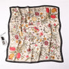 Floral Printed Silk Satin Scarf – Stylish & Professional Square Scarf (70x70cm)