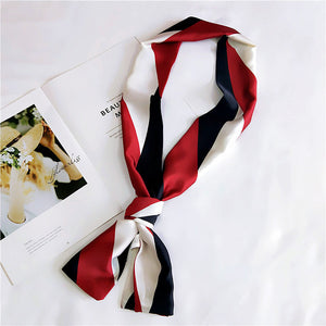 Elegant Double-Sided Silk Scarf – Versatile Long Scarf for Women & Men (Spring & Autumn)