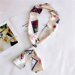Elegant Double-Sided Silk Scarf – Versatile Long Scarf for Women & Men (Spring & Autumn)