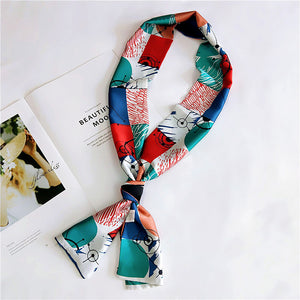 Elegant Double-Sided Silk Scarf – Versatile Long Scarf for Women & Men (Spring & Autumn)