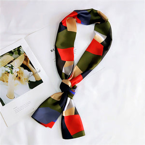 Elegant Double-Sided Silk Scarf – Versatile Long Scarf for Women & Men (Spring & Autumn)