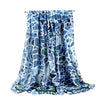 Elegant Silk Satin Scarf – Geometric Color Block Shawl (180x90cm) | Stylish & Lightweight