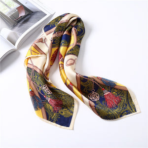 Elegant Decorative Silk Scarf – Stylish 70x70cm Square Wrap for Women
