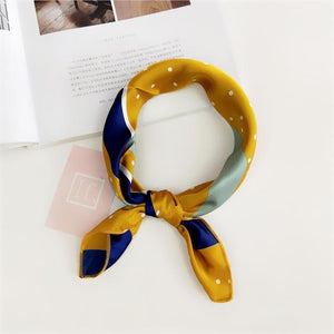 Elegant Printed Satin Scarf – Chic & Versatile Accessory