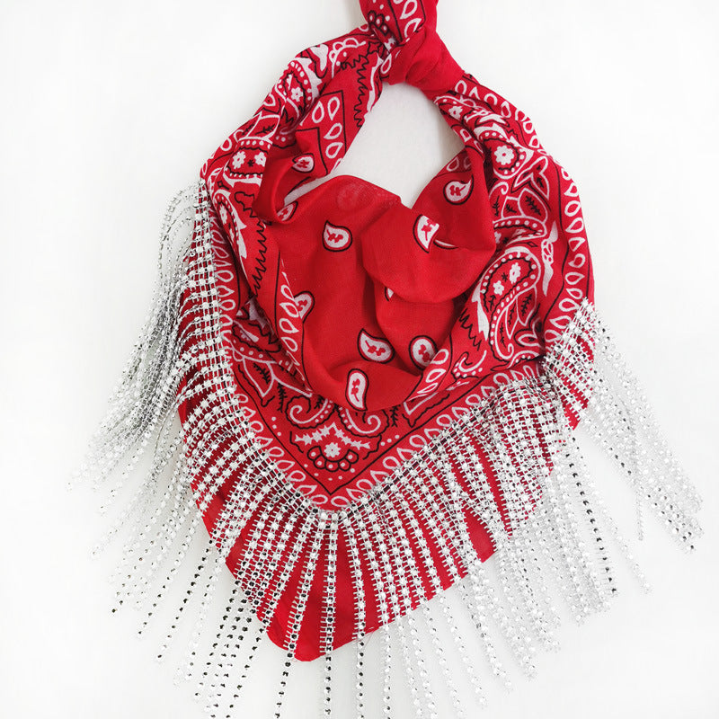 Paisley Vintage Diamond Tassel Scarf – Classic Elegance