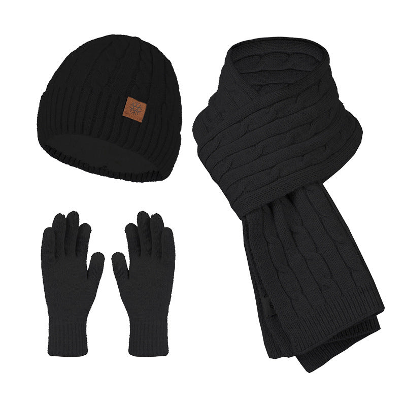 Men's Winter Alpaca Fleecefiber Scarf, Hat & Gloves Set