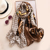Luxury Warm Silk Scarf – Elegant Tie-Dye Floral Wrap for All Seasons