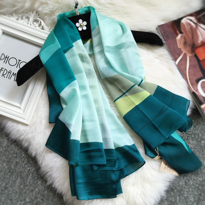 Luxury High-Grade Artificial Silk Scarf – Elegant & Lightweight (90x180cm)
