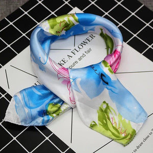 Versatile Small Silk Square Scarf 50cm  – Elegant Fashion Accessory
