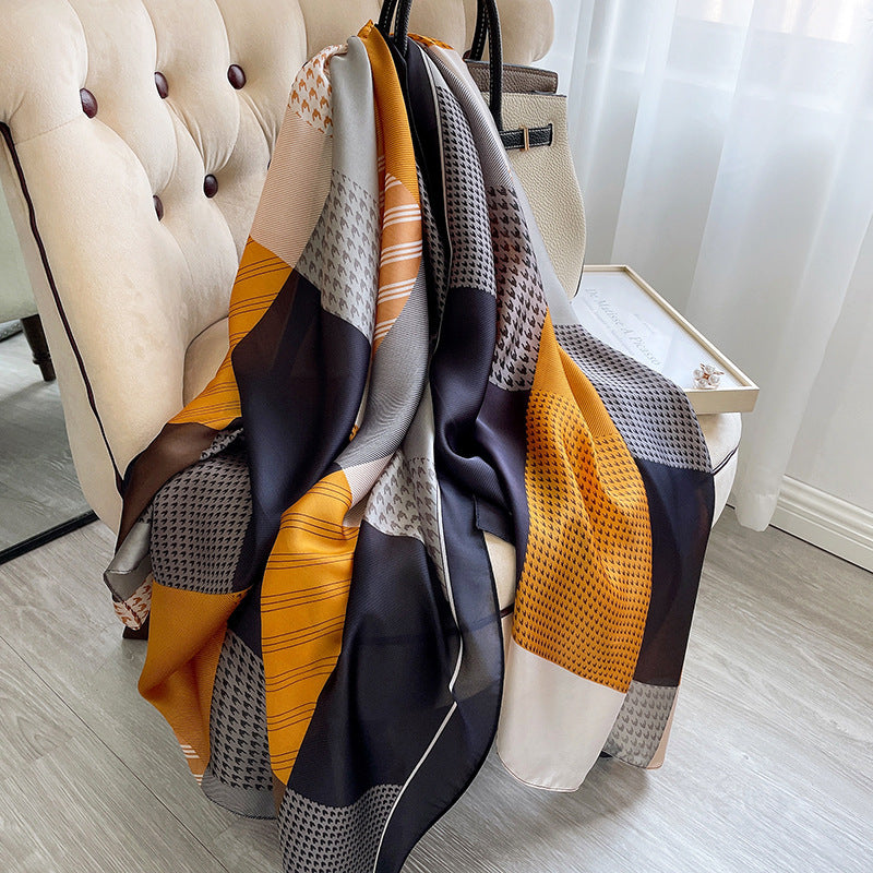 Winter Warm Vintage Print Chain Scarf (90x180cm)