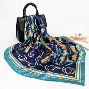 Elegant 90cm Silk Square Scarf – Lightweight & Stylish for All Seasons