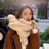 Women's Winter Knitted Wool Scarf – Warm Velvet Shawl (30x200cm)
