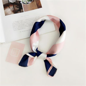 Elegant Printed Satin Scarf – Chic & Versatile Accessory