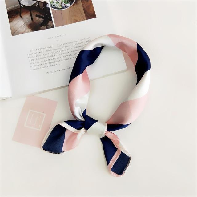 Elegant Printed Satin Scarf – Chic & Versatile Accessory