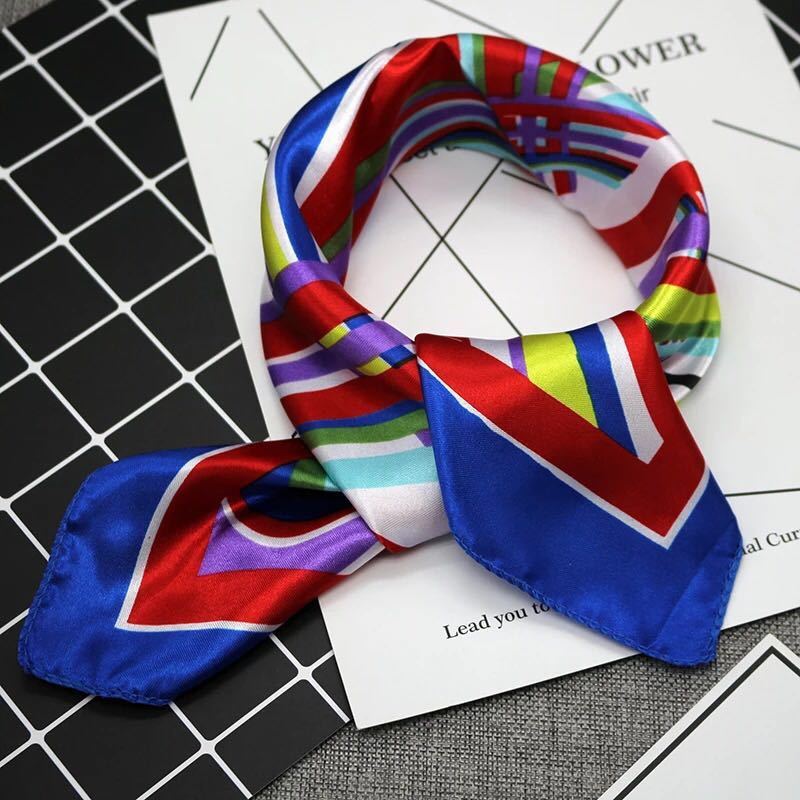 Versatile Small Silk Square Scarf 50cm  – Elegant Fashion Accessory