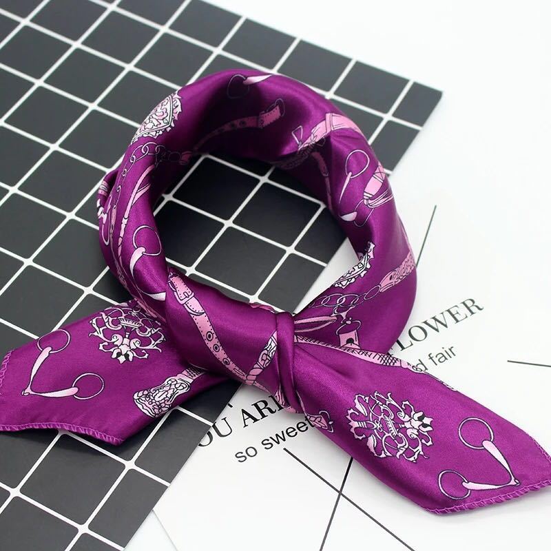 Versatile Small Silk Square Scarf 50cm  – Elegant Fashion Accessory
