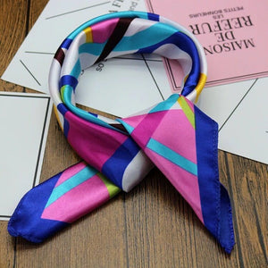 Versatile Small Silk Square Scarf 50cm  – Elegant Fashion Accessory