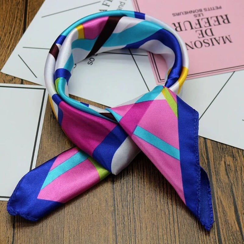 Versatile Small Silk Square Scarf 50cm  – Elegant Fashion Accessory