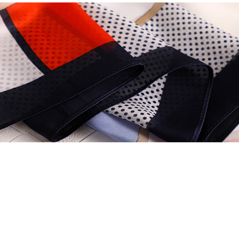 Women's Simulated Silk Sunscreen Scarf – Lightweight Floral Summer Wrap