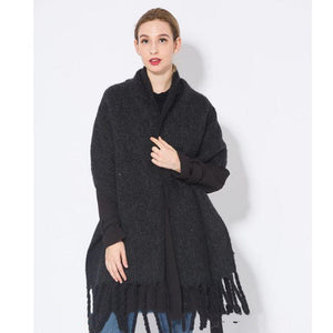 Autumn & Winter Warm Tassel Scarf for Women – Cozy & Stylish Wrap