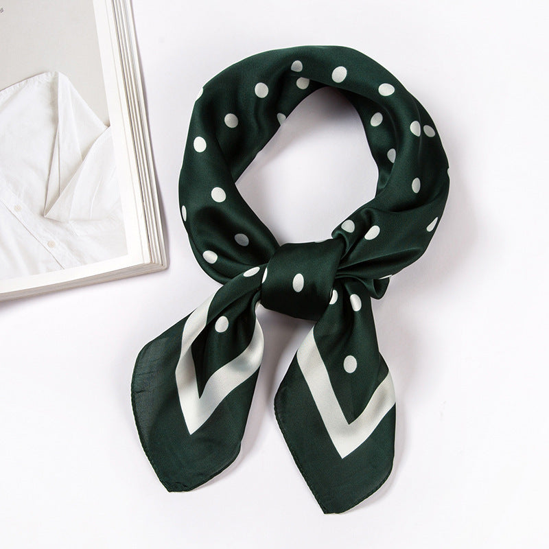 Elegant 70cm Silk Satin Square Scarf – Multi-Purpose Fashion Accessory