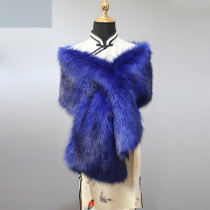 Luxury Faux Fur Shawl – Warm & Elegant Winter Wrap