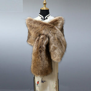 Luxury Faux Fur Shawl – Warm & Elegant Winter Wrap