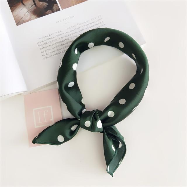 Elegant Printed Satin Scarf – Chic & Versatile Accessory