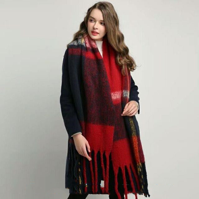 Autumn & Winter Warm Tassel Scarf for Women – Cozy & Stylish Wrap