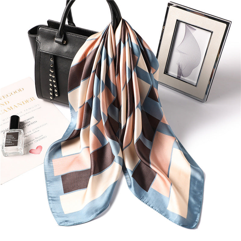 Elegant Decorative Silk Scarf – Stylish 70x70cm Square Wrap for Women