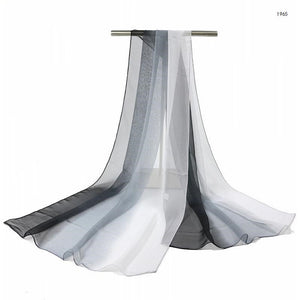 Luxury Gradient Silk Shawl – Elegant & Lightweight Fashion Wrap for All Seasons